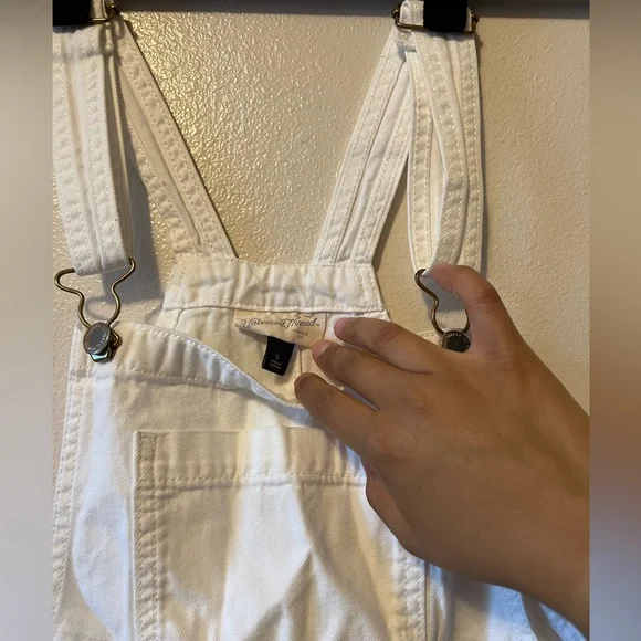 Universal Thread White Denim Overalls - Picture 2 of 5